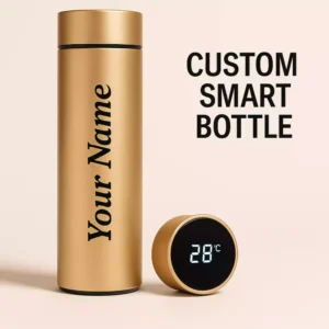 Custom Gold Smart Bottle with LED Temperature Display