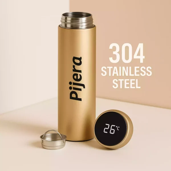 Pijera Gold Smart Bottle with 304 Stainless Steel