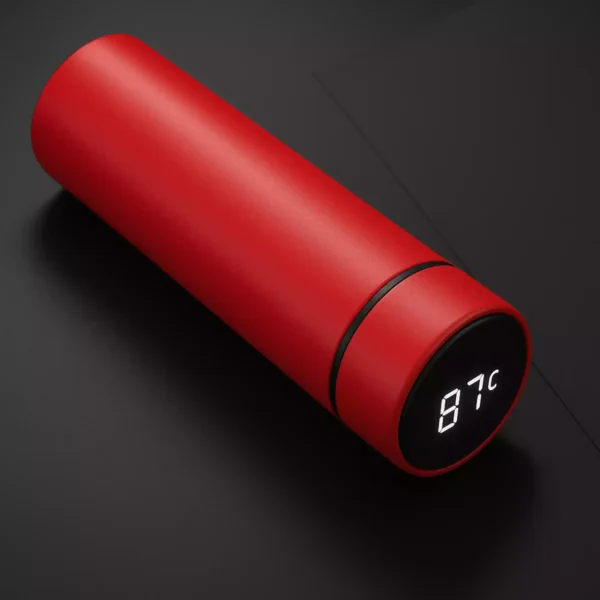 Red Smart Bottle with 87°C Temperature Display
