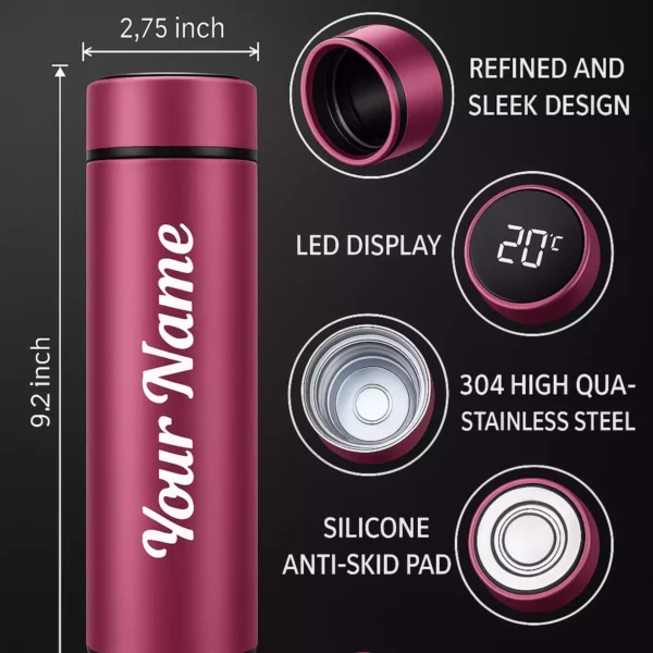Specifications of rose red custom smart bottle